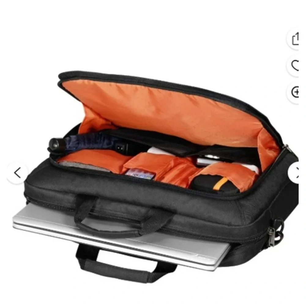 EVERKI Black Laptop Messenger Laptop Bag Briefcase‎ Travel Work Fits 17.3